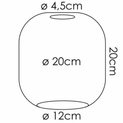 hofstein Lauden Verre de rechange 20 cm Ambre, Clair