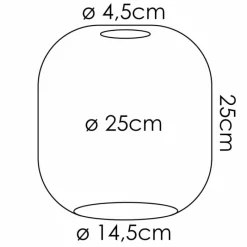 hofstein Lauden Verre de rechange 25 cm Ambre, Clair