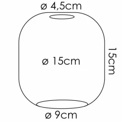 hofstein Lauden Verre de rechange 15 cm Chrome, Clair, Fumé