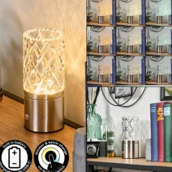 hofstein Lauter Lampe à poser LED Nickel mat, 1 lumière