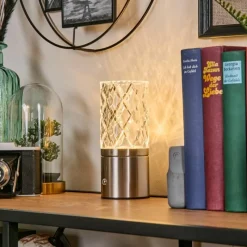 hofstein Lauter Lampe à poser LED Nickel mat, 1 lumière