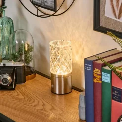 hofstein Lauter Lampe à poser LED Nickel mat, 1 lumière