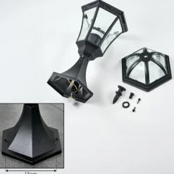 Luminaires Rustiques-hofstein Lavajo Borne lumineuse, Eclairage de chemin Noir, 1 lumière