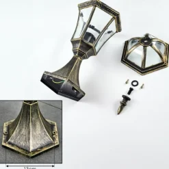 Luminaires Rustiques-hofstein Lavajo Borne lumineuse, Eclairage de chemin Or, Noir, 1 lumière