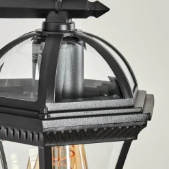 Luminaires Rustiques-hofstein Lavajo Luminaire extérieur, Lampe murale d´extérieur Noir, 1 lumière