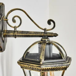 Luminaires Rustiques-hofstein Lavajo Luminaire extérieur, Lampe murale d´extérieur Or, Noir, 1 lumière