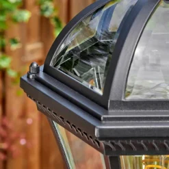 Luminaires Rustiques-hofstein Lavajo Luminaire extérieur, Réverbère, Eclairage de chemin Noir, 1 lumière