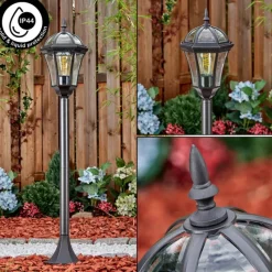 Luminaires Rustiques-hofstein Lavajo Luminaire extérieur, Eclairage de chemin Noir, 1 lumière