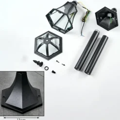 Luminaires Rustiques-hofstein Lavajo Luminaire extérieur, Eclairage de chemin Noir, 1 lumière