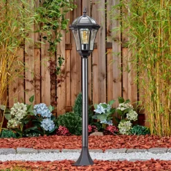 Luminaires Rustiques-hofstein Lavajo Luminaire extérieur, Eclairage de chemin Noir, 1 lumière