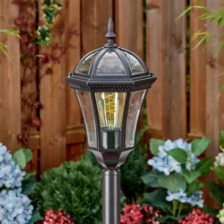 Luminaires Rustiques-hofstein Lavajo Luminaire extérieur, Eclairage de chemin Noir, 1 lumière