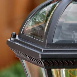 Luminaires Rustiques-hofstein Lavajo Luminaire extérieur, Eclairage de chemin Noir, 1 lumière, Détecteur de mouvement