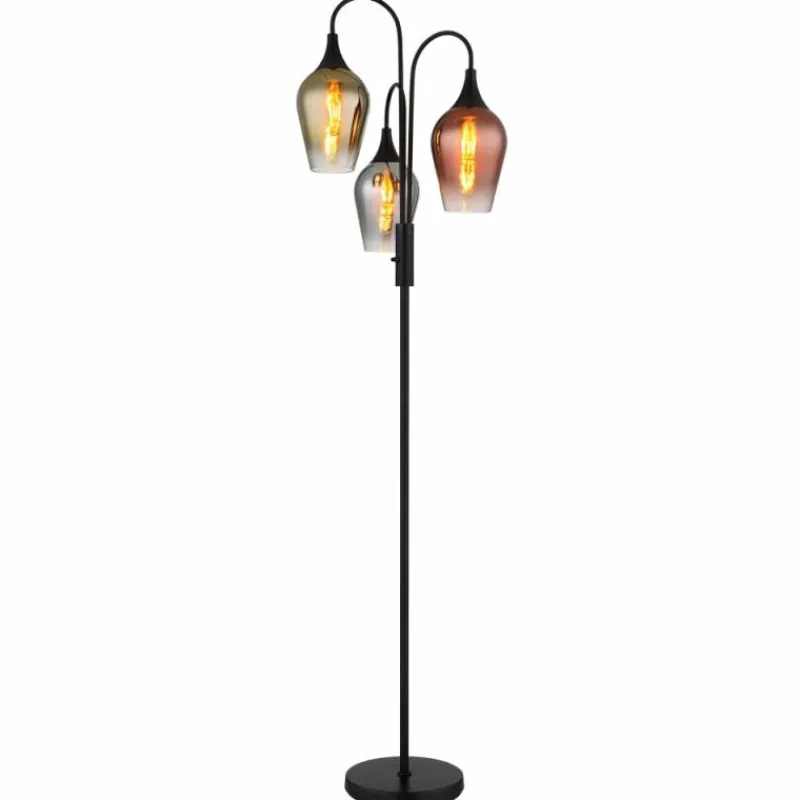 Luminaires Globo Lighting Lavus Lampadaire Noir, 3 lumières