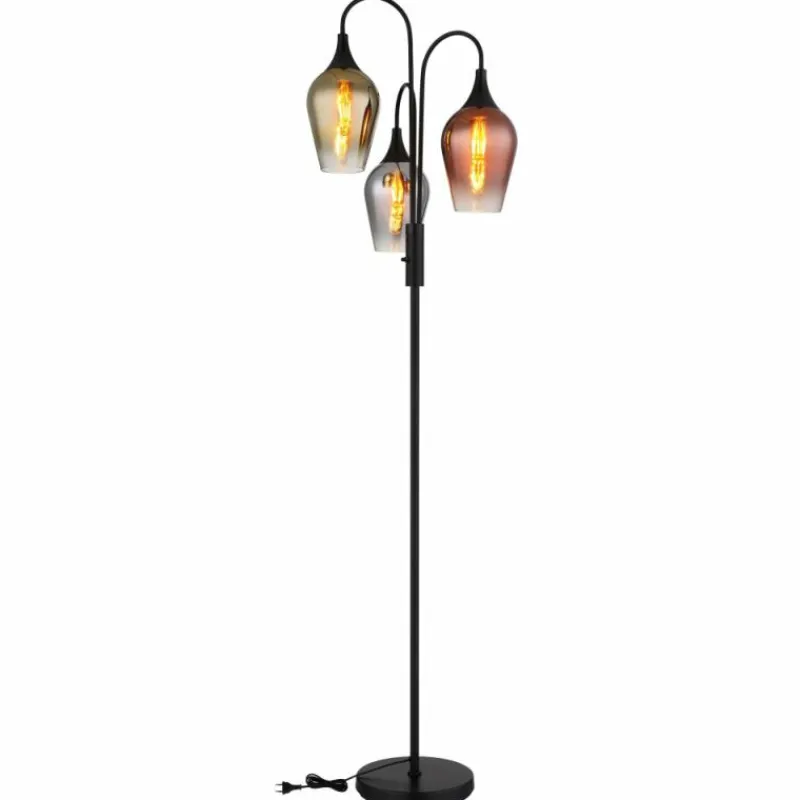 Luminaires Globo Lighting Lavus Lampadaire Noir, 3 lumières