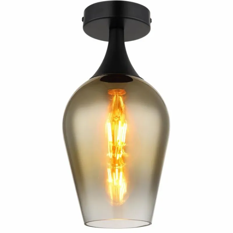 Luminaires Globo Lighting Lavus Plafonnier Noir, 1 lumière