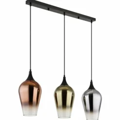 Luminaires Globo Lighting Lavus Suspension Noir, 3 lumières
