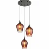 Luminaires Globo Lighting Lavus Suspension Chrome, Noir, 3 lumières