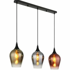 Luminaires Globo Lighting Lavus Suspension Noir, 3 lumières