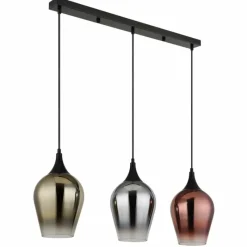 Luminaires Globo Lighting Lavus Suspension Noir, 3 lumières