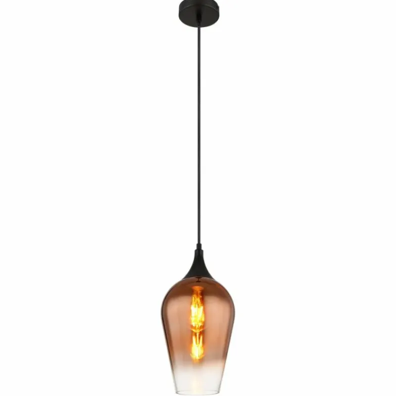 Luminaires Globo Lighting Lavus Suspension Noir, 1 lumière