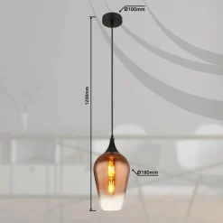 Luminaires Globo Lighting Lavus Suspension Noir, 1 lumière