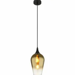 Luminaires Globo Lighting Lavus Suspension Noir, 1 lumière