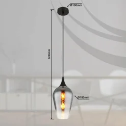 Luminaires Globo Lighting Lavus Suspension Noir, 1 lumière