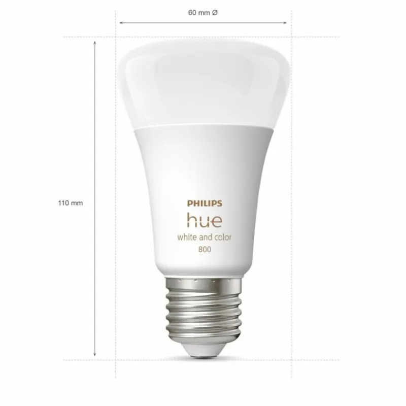 Luminaires Philips LED E27 6,5 Watt 2000 - 6500 Kelvin 570 Lumen Philips Hue White & Color Ambiance