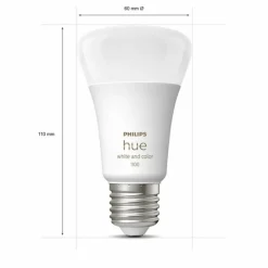 Luminaires Philips LED E27 9 Watt 2000 - 6500 Kelvin 806 Lumen Philips Hue White & Color Ambiance