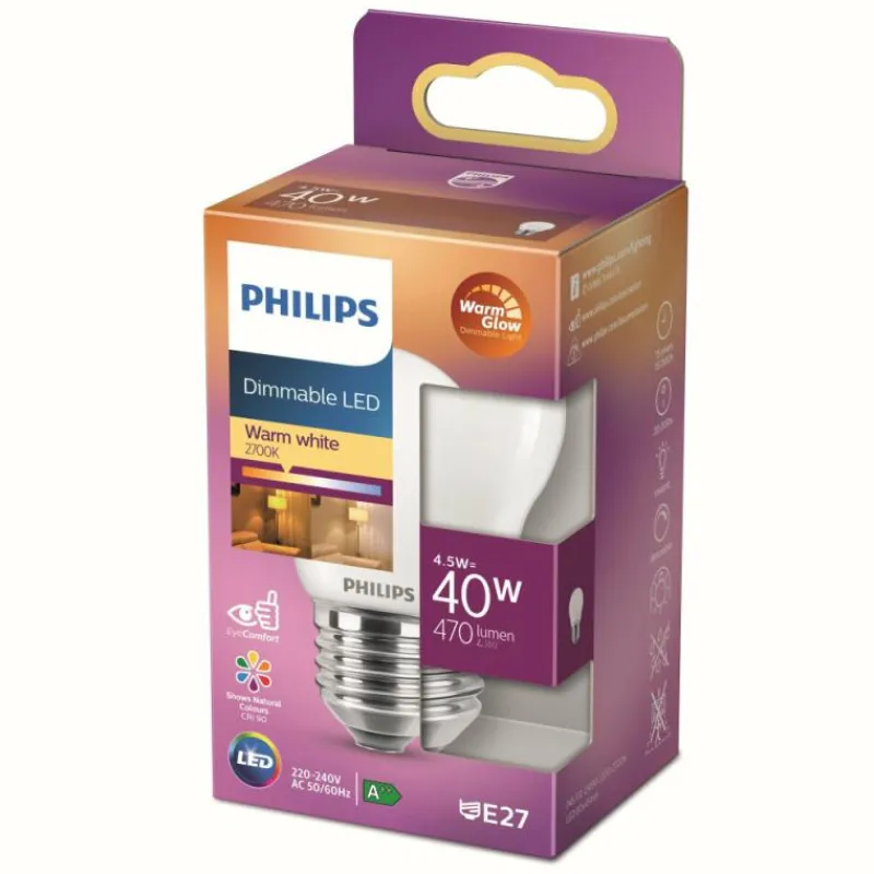 Luminaires Philips LED E14 40 Watt 2700-2200 Kelvin 470 Lumen Philips