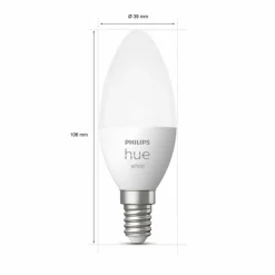 Luminaires Philips LED E14 5,5 Watt 2700 Kelvin 470 Lumen Philips Hue White