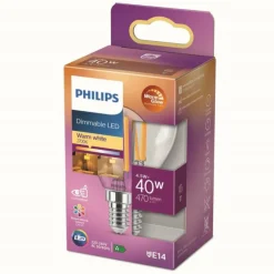 Luminaires Philips LED E14 3,4 Watt 2200-2700 Kelvin 475 Lumen Philips