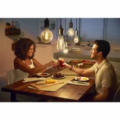 Luminaires Philips LED White Filament Globe E27 7 Watt 2100 Kelvin 600 Lumen Philips Hue