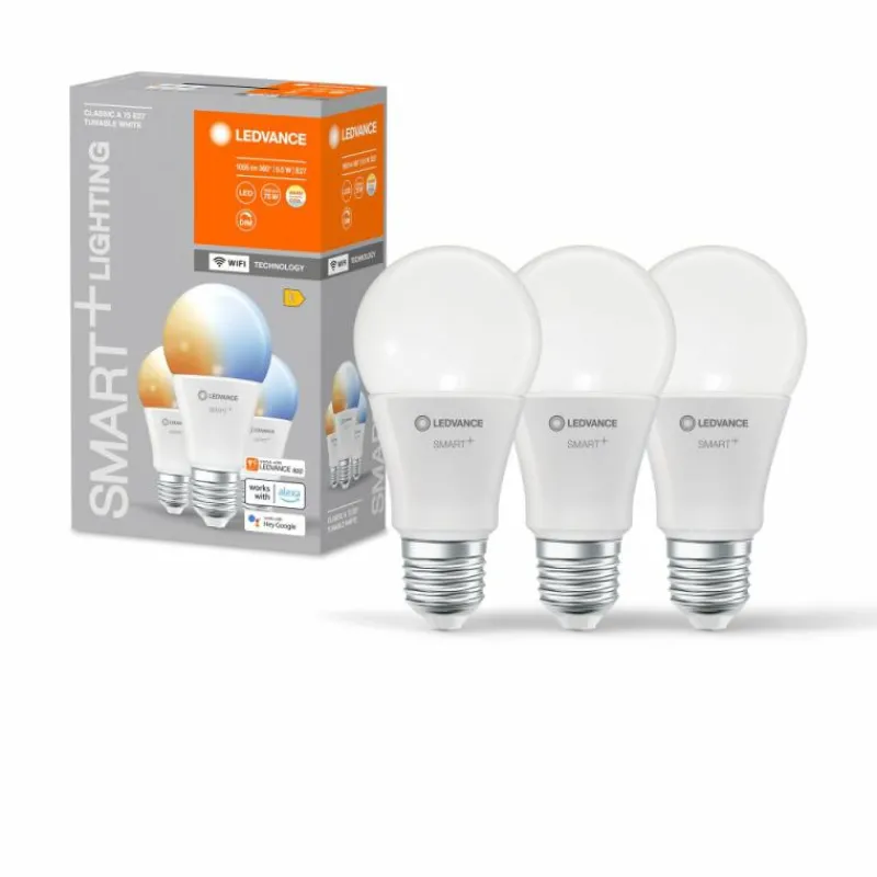 Luminaires Ledvance LEDVANCE SMART+ WiFi Lot de 3 LED E27 9,5 watt 2700-6500 kelvin 1055 lumen