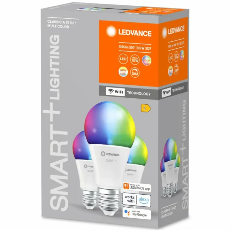 Luminaires Ledvance LEDVANCE SMART+ WiFi Lot de 3 LED E27 9,5 watt 2700-6500 kelvin 1055 lumen