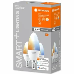 Luminaires Ledvance LEDVANCE SMART+ WiFi Lot de 3 LED E14 4,9 watt 2700-6500 kelvin 470 lumen