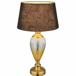 Luminaires Globo Lighting Leila Lampe à poser Vieux laiton, Transparent, 1 lumière