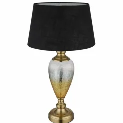 Luminaires Globo Lighting Leila Lampe à poser Vieux laiton, Transparent, 1 lumière