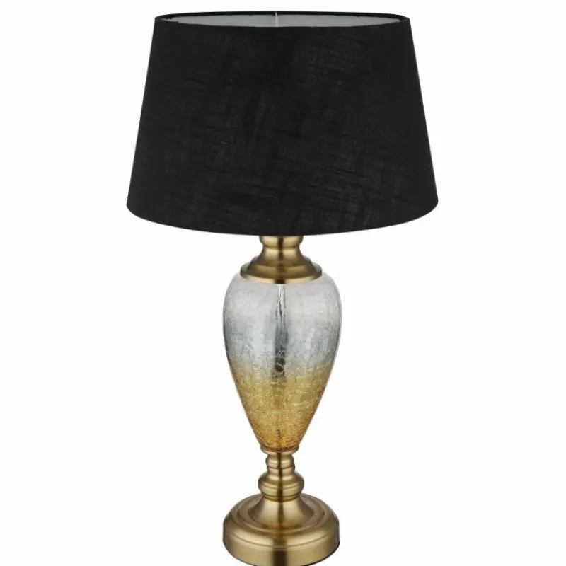 Luminaires Globo Lighting Leila Lampe à poser Vieux laiton, Transparent, 1 lumière