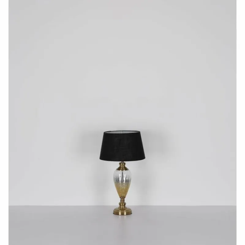 Luminaires Globo Lighting Leila Lampe à poser Vieux laiton, Transparent, 1 lumière