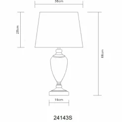 Luminaires Globo Lighting Leila Lampe à poser Vieux laiton, Transparent, 1 lumière