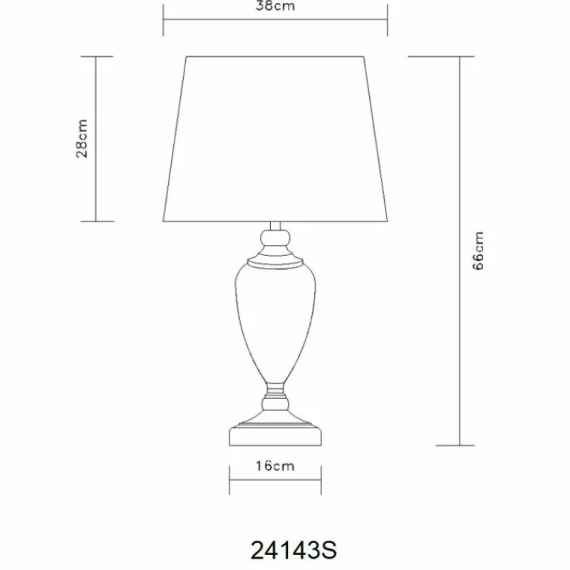 Luminaires Globo Lighting Leila Lampe à poser Vieux laiton, Transparent, 1 lumière