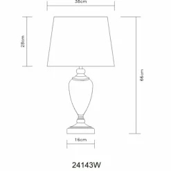 Luminaires Globo Lighting Leila Lampe à poser Chrome, Transparent, 1 lumière