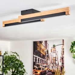 Luminaires Scandinaves-hofstein Lemene Plafonnier LED Écru, Noir, 2 lumières