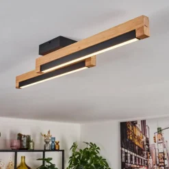 Luminaires Scandinaves-hofstein Lemene Plafonnier LED Écru, Noir, 2 lumières