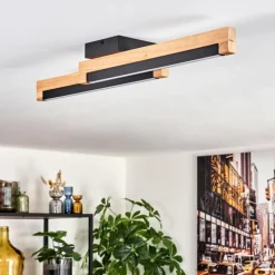 Luminaires Scandinaves-hofstein Lemene Plafonnier LED Écru, Noir, 2 lumières