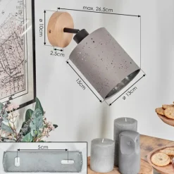 Lampes En Tissu-hofstein Lendemarke Applique murale, Spot mural Écru, Noir, 1 lumière