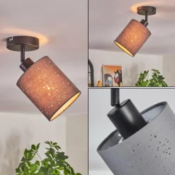 Lampes En Tissu-hofstein Lendemarke Plafonnier, Spot de plafond Noir, 1 lumière