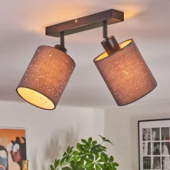 Lampes En Tissu-hofstein Lendemarke Plafonnier, Spot de plafond Noir, 2 lumières