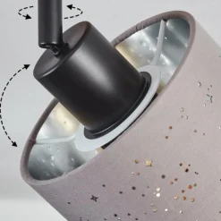 Lampes En Tissu-hofstein Lendemarke Plafonnier, Spot de plafond Écru, Noir, 1 lumière